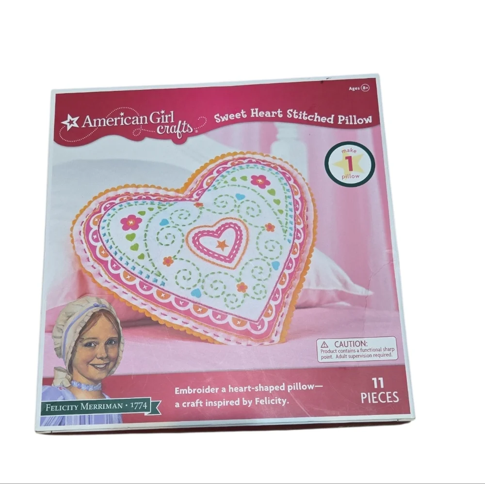 American Girl‎ Heart Pillow Craft Kit Pink and Orange Valentines 2012 Edition